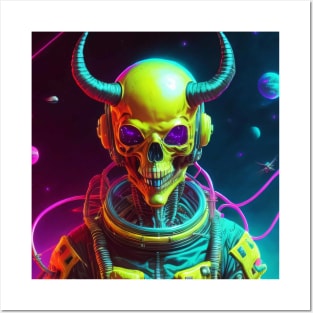 Skull Demon in Space Posters and Art